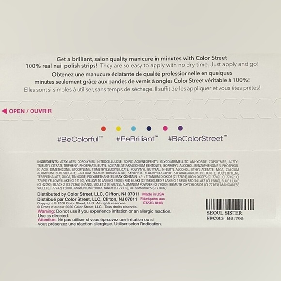 Color Street Pedicure Nail Polish Strips - Vibrant Pink - Picture 3 of 3